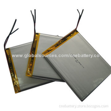 Rechargeable Lithium Polymer Batteries PL4870150P with 3.7V/6,500mAh for LED Lights and Solar Lamps